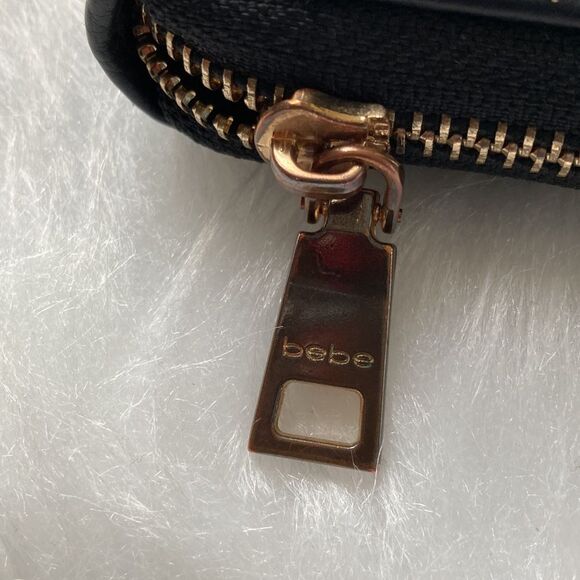 Bebe monogrammed Black Zippered Wallet - Picture 4 of 15